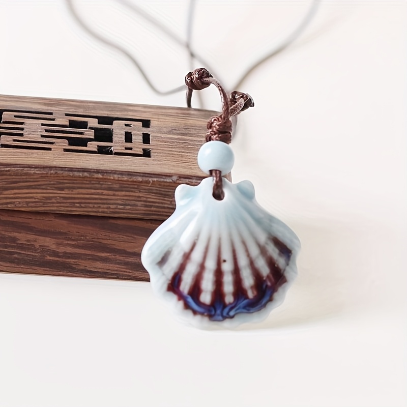 Ceramic Pendant Necklace Set Chinese Style for Party Music